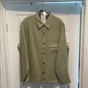 Theory Olive Men's Lightweight Shirt Jacket
